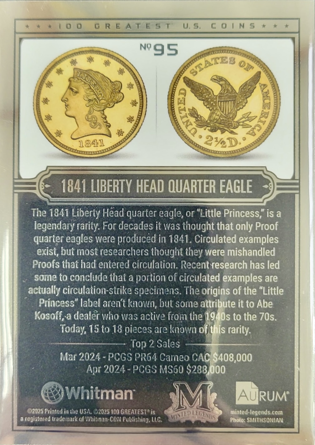 Card back — historical detail by Jeff Garrett